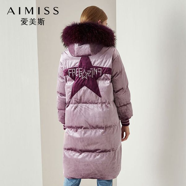 aimiss brand new down jacket very thick warm real feather zipper purple color casual winter down coat long outwear clothes, Black
aimiss brand new down jacket very thick warm real feather zipper purple color casual winter down coat long outwear clothes, Black
