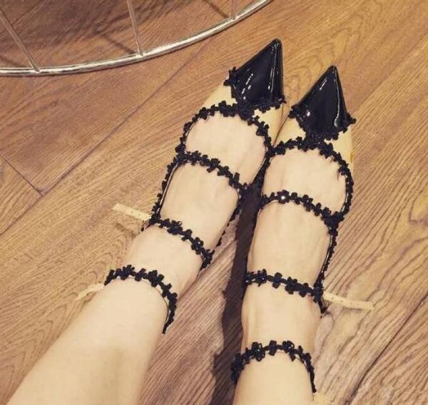 flowers rim point toe women ankle pumps ankle buckles ladies wedding high heels 10cm female dress shoes, Black
flowers rim point toe women ankle pumps ankle buckles ladies wedding high heels 10cm female dress shoes, Black