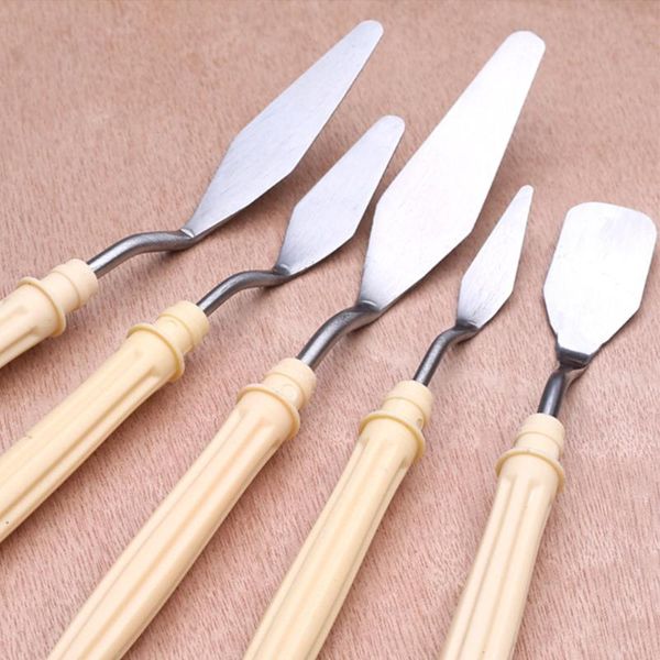 5pcs compact lightweight painting tool stainless steel flexible wood handle scraper accessories palette knives professional
5pcs compact lightweight painting tool stainless steel flexible wood handle scraper accessories palette knives professional