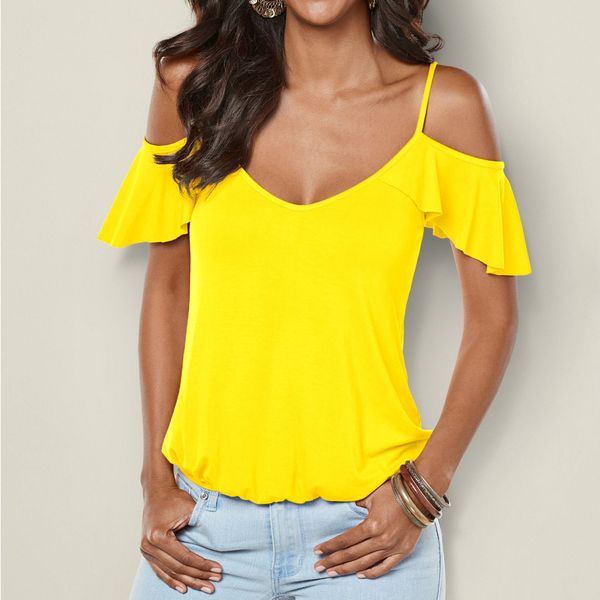 feitong summer casaul women's blouses cold shoulder back cross v-neck solid blusa ladies holiday short sleeve blouse, White
feitong summer casaul women's blouses cold shoulder back cross v-neck solid blusa ladies holiday short sleeve blouse, White
