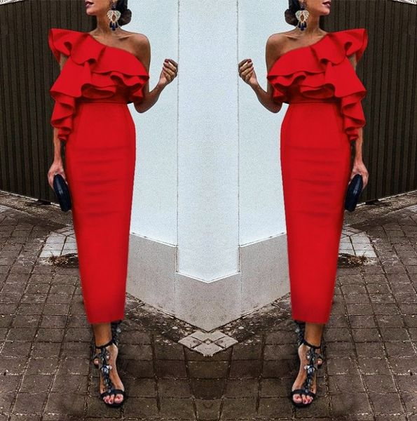 vintage tea length red satin short sheath cocktail dresses 2020 one shoulder ruffles elegant formal party evening prom dress, Black
vintage tea length red satin short sheath cocktail dresses 2020 one shoulder ruffles elegant formal party evening prom dress, Black