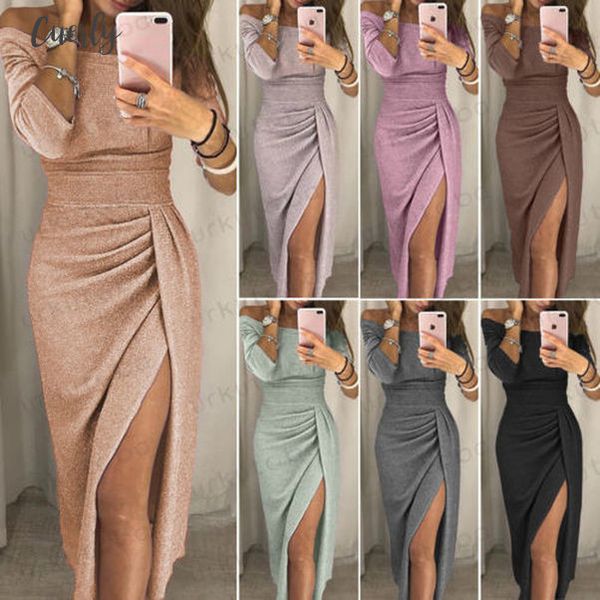 womens cocktail party long sleeve solid bodycon clubwear long split dress size 6 16 drop shipping, Black;gray
womens cocktail party long sleeve solid bodycon clubwear long split dress size 6 16 drop shipping, Black;gray