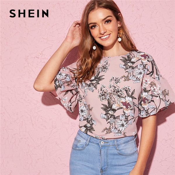 shein multicolor flounce sleeve floral print boat neck blouse women 2019 summer keyhole back ladies bohemian blouses, White
shein multicolor flounce sleeve floral print boat neck blouse women 2019 summer keyhole back ladies bohemian blouses, White