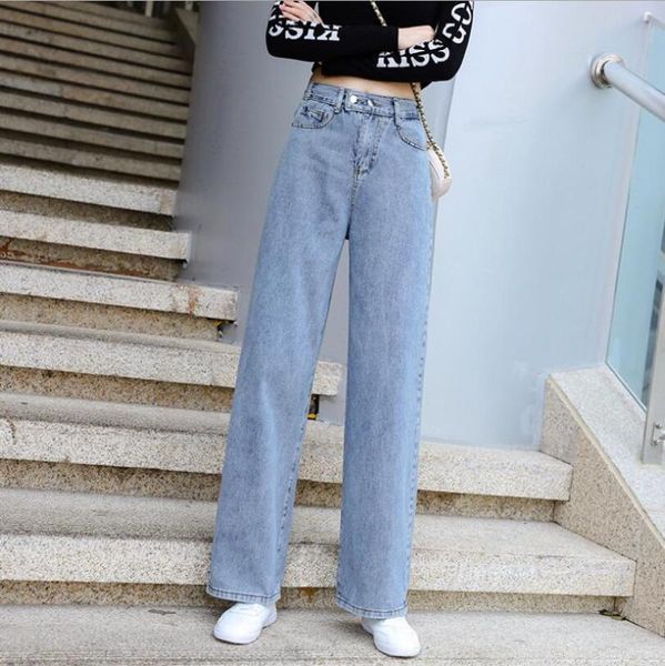 2020 women high waist jeans womens denim trousers harajuku casual straight loose cotton jeans female denim pants p1218, Blue
2020 women high waist jeans womens denim trousers harajuku casual straight loose cotton jeans female denim pants p1218, Blue