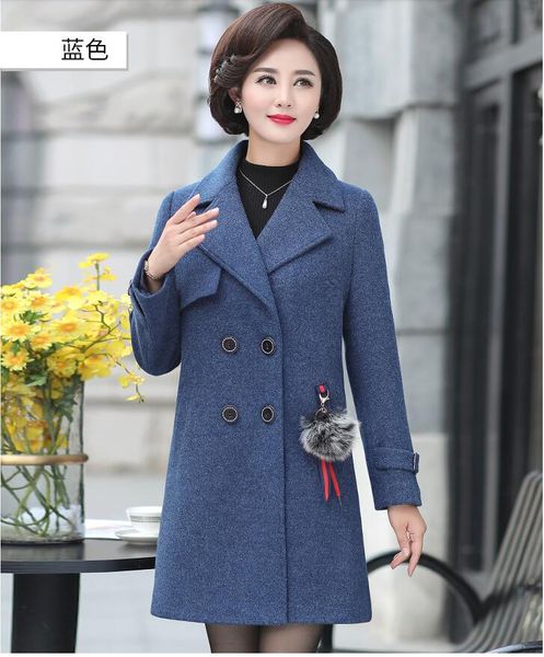 mother's fall and winter woolen jacket, mid-long 40-year-old 50-year-old woolen overcoat, mid-aged women's autumn jacket, 2018, Black
mother's fall and winter woolen jacket, mid-long 40-year-old 50-year-old woolen overcoat, mid-aged women's autumn jacket, 2018, Black