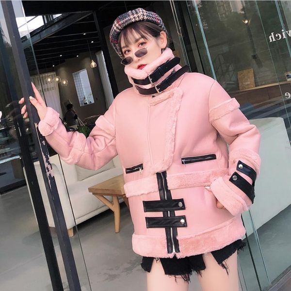 lambswool patchwork leather thicken coats female long sleeve high collar warm jackets 2018 winter new fashion outerwear gx1640, Black;brown
lambswool patchwork leather thicken coats female long sleeve high collar warm jackets 2018 winter new fashion outerwear gx1640, Black;brown