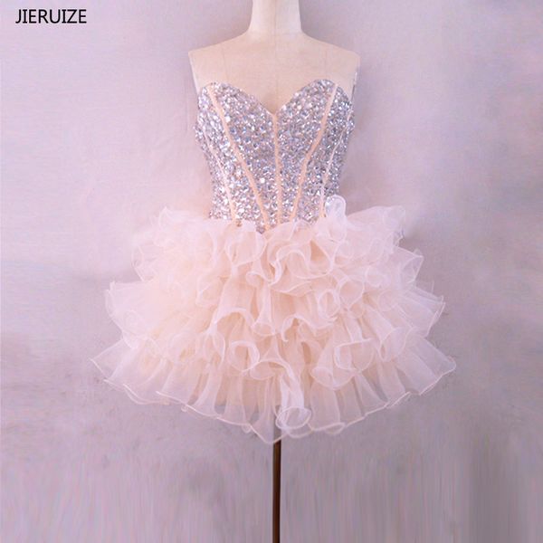 jieruize champagne organza short prom dresses beaded tiered ball gown short cocktail party dresses, White;black
jieruize champagne organza short prom dresses beaded tiered ball gown short cocktail party dresses, White;black