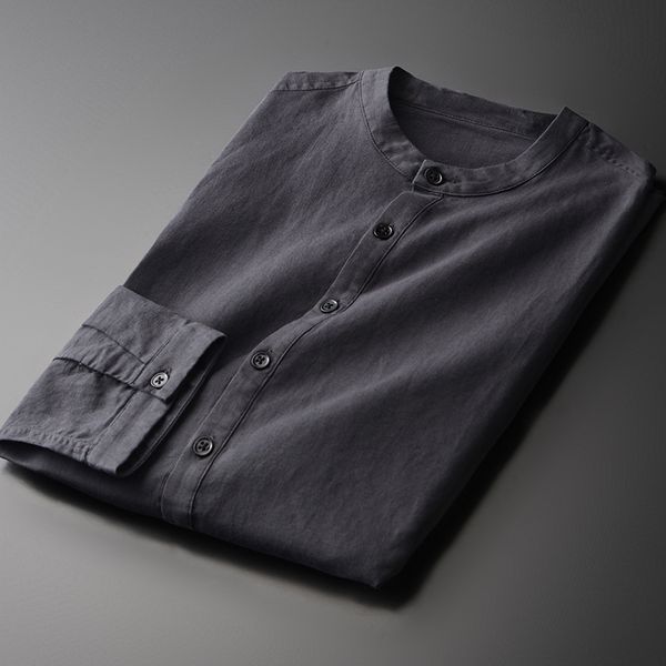 linen men shirt luxury stand collar long sleeve mens shirts fashion casual grey men shirt plus size 4xl slim fit shirts, White;black
linen men shirt luxury stand collar long sleeve mens shirts fashion casual grey men shirt plus size 4xl slim fit shirts, White;black