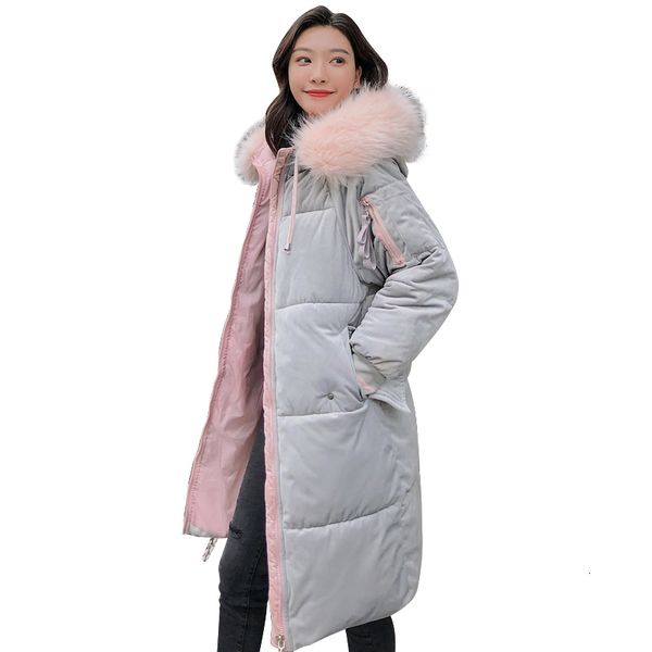 the winter velvet jacket of 2019 gives high-quality women thick paka long snowflake dresses, Black
the winter velvet jacket of 2019 gives high-quality women thick paka long snowflake dresses, Black
