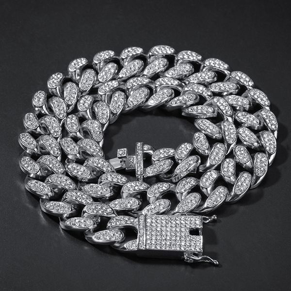 1set 20mm gold silver full iced out paved rhinestones miami curb cuban chain cz bling rapper necklaces for men hip hop jewelry
1set 20mm gold silver full iced out paved rhinestones miami curb cuban chain cz bling rapper necklaces for men hip hop jewelry