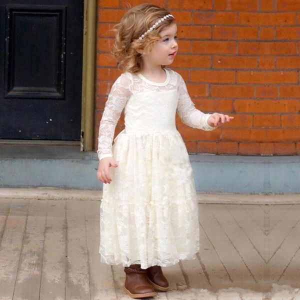 2019 cute ivory long sleeve flower girl dresses lace appliques girls pageant dress kids formal wear, White;blue
2019 cute ivory long sleeve flower girl dresses lace appliques girls pageant dress kids formal wear, White;blue