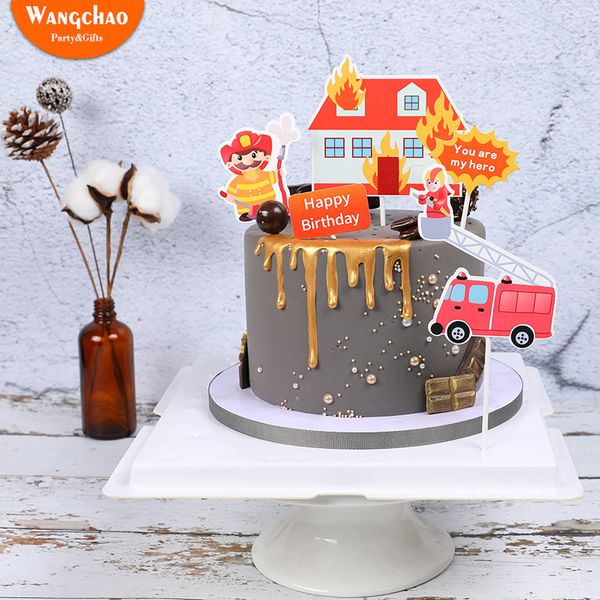 1 set fireman cake er fire engines ladders city heroes theme cake decoration happy birthday decorations party supplies
1 set fireman cake er fire engines ladders city heroes theme cake decoration happy birthday decorations party supplies