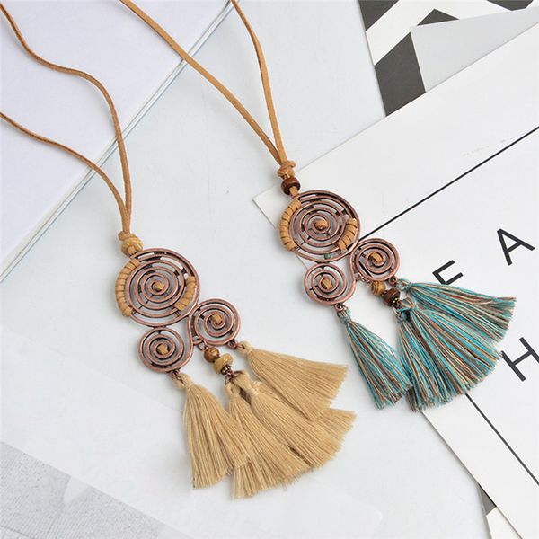 charm vintage bohemia ethnic tassel pendant women necklaces choker long leather rope chain jewelry, Silver
charm vintage bohemia ethnic tassel pendant women necklaces choker long leather rope chain jewelry, Silver