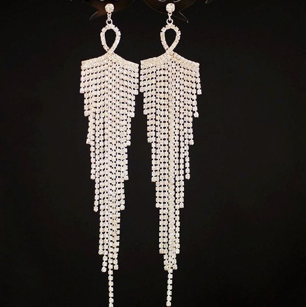 exquisite high-end flashing zircon crystal long temperament irregular tassel earrings for women wedding party drop earrings, Golden
exquisite high-end flashing zircon crystal long temperament irregular tassel earrings for women wedding party drop earrings, Golden