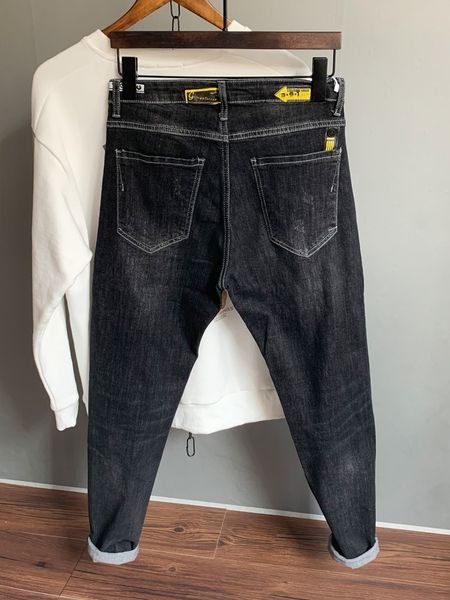 black the new black ash leisure loose elastic restoring ancient ways small straight men denim trousers, Blue
black the new black ash leisure loose elastic restoring ancient ways small straight men denim trousers, Blue