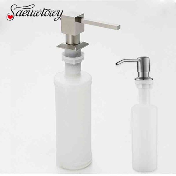 saeuwtowy brushed stainless steel soap dispenser 300ml capacity deck mounted round or square style
saeuwtowy brushed stainless steel soap dispenser 300ml capacity deck mounted round or square style