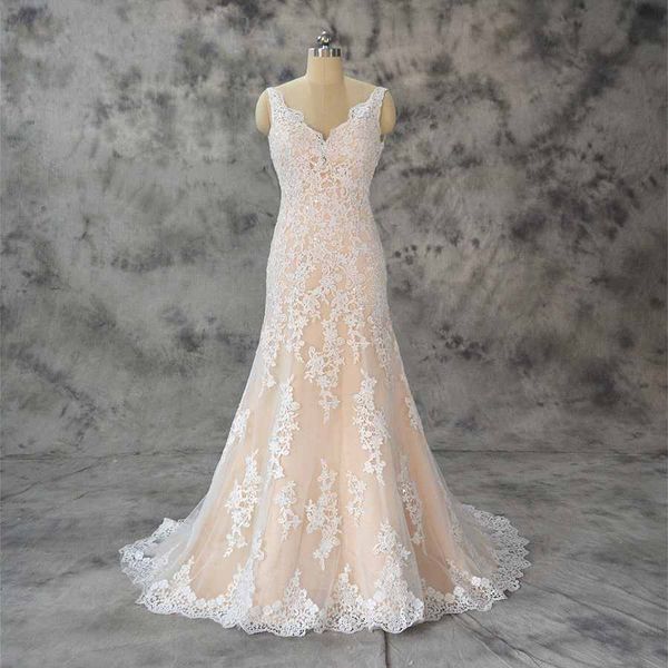 real p ivory lac champagne wedding dress v neck sheer straps backless applique south african wedding dresses bridal gowns, White
real p ivory lac champagne wedding dress v neck sheer straps backless applique south african wedding dresses bridal gowns, White