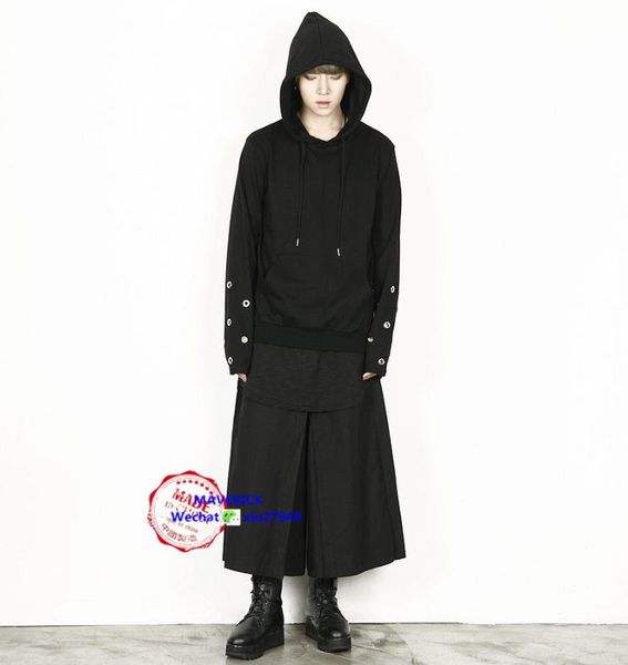 men's pants 2021 clothing singer performing personality double deck design wide leg plus size costumes, Black
men's pants 2021 clothing singer performing personality double deck design wide leg plus size costumes, Black