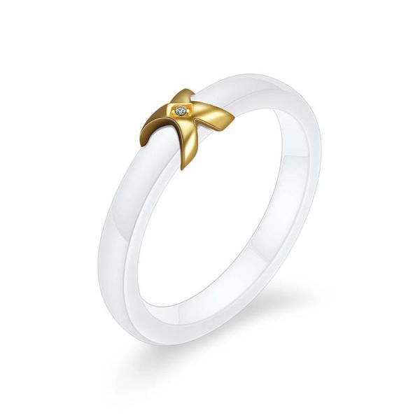 new fashion black white porcelain simple women's gold inlaid crystal lovers ring jewelry, Slivery;golden
new fashion black white porcelain simple women's gold inlaid crystal lovers ring jewelry, Slivery;golden