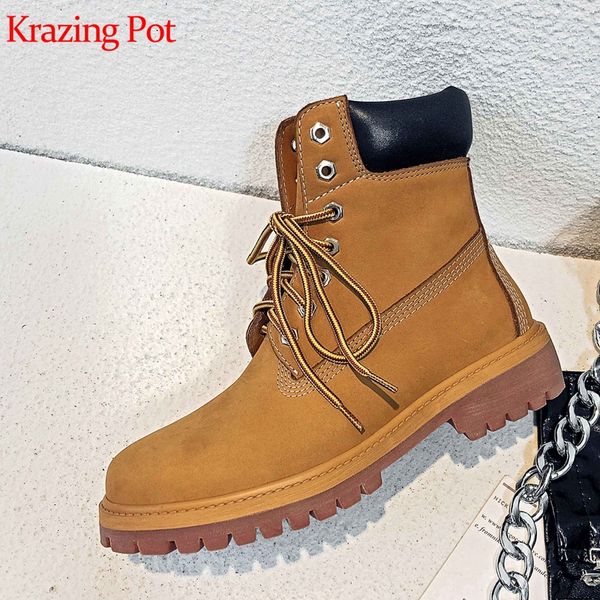 krazing pot cow suede round toe lace up mixed color wedges thick med heels western cowboy boots casual vitality ankle boots l99, Black
krazing pot cow suede round toe lace up mixed color wedges thick med heels western cowboy boots casual vitality ankle boots l99, Black