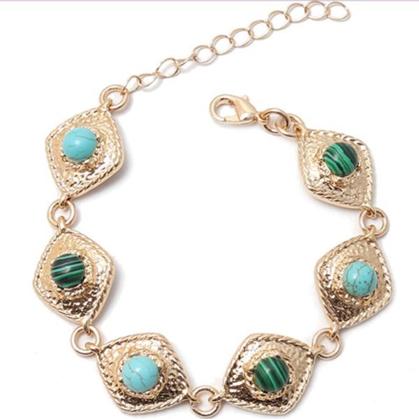 wholesale 10 pcs gold plated stackable malachite stone link chain bracelet handmade green turquoise fashion jewelry, Black
wholesale 10 pcs gold plated stackable malachite stone link chain bracelet handmade green turquoise fashion jewelry, Black