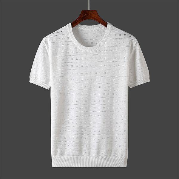 men's cool ice silk hollow knit sweater t-shirt pure color collar knitting for male half-sleeved men sweaters o neck l28, White;black
men's cool ice silk hollow knit sweater t-shirt pure color collar knitting for male half-sleeved men sweaters o neck l28, White;black