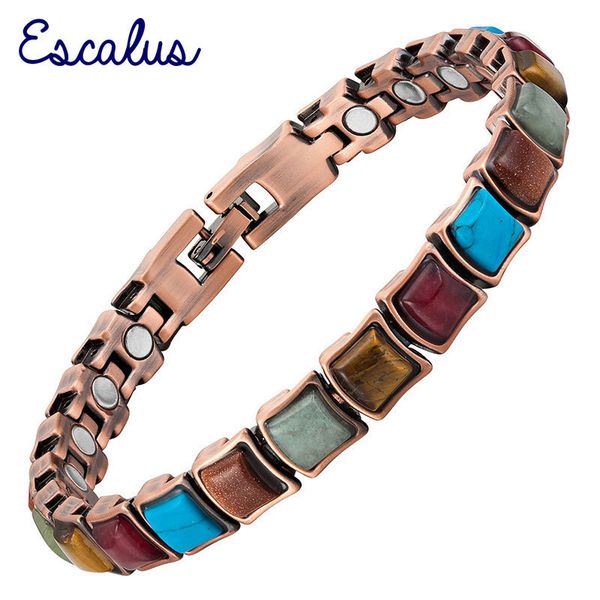 escalus trendy antique copper magnetic bracelet for women magnets colors stones charm bracelets wristband, Golden;silver
escalus trendy antique copper magnetic bracelet for women magnets colors stones charm bracelets wristband, Golden;silver