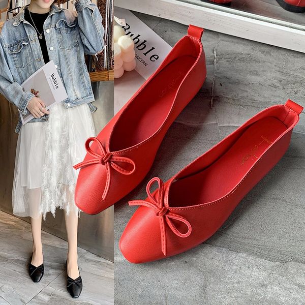 korean shoes all-match shallow mouth bow-knot female footwear soft autumn square toe women's moccasins 2019 butterfly driving, Black
korean shoes all-match shallow mouth bow-knot female footwear soft autumn square toe women's moccasins 2019 butterfly driving, Black