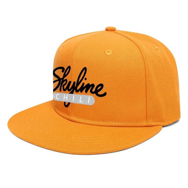 skyline chili logo flat brim baseball cap cool team trucker hats, Blue;gray