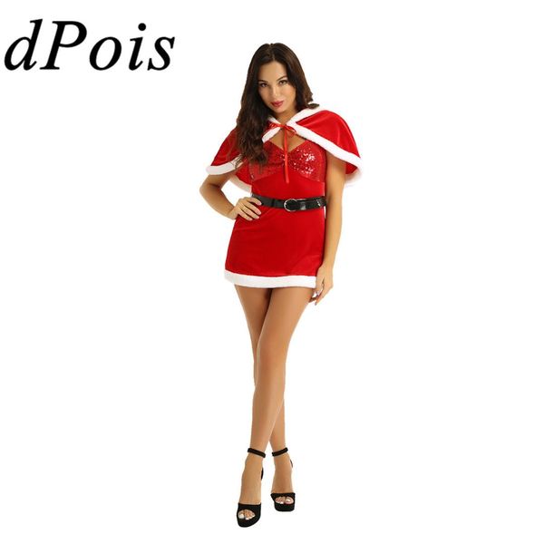 women christmas xmas snow maiden clothing adults santa claus halloween cosplay costume glitter dress cape & belt new year's suit, Silver
women christmas xmas snow maiden clothing adults santa claus halloween cosplay costume glitter dress cape & belt new year's suit, Silver