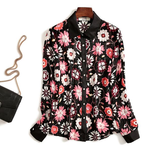 2020 summer designer shirt luxury casual printing brand chiffon silk printed lapel polo women's clothing for women tank blouse, White
2020 summer designer shirt luxury casual printing brand chiffon silk printed lapel polo women's clothing for women tank blouse, White