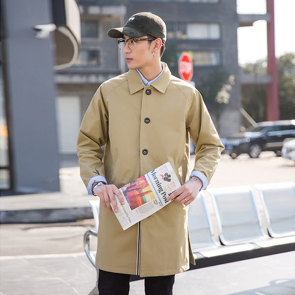 2019 spring and summer japanese korean fashion business casual couple solid color long coat men's jacket new recommend, Tan;black
2019 spring and summer japanese korean fashion business casual couple solid color long coat men's jacket new recommend, Tan;black