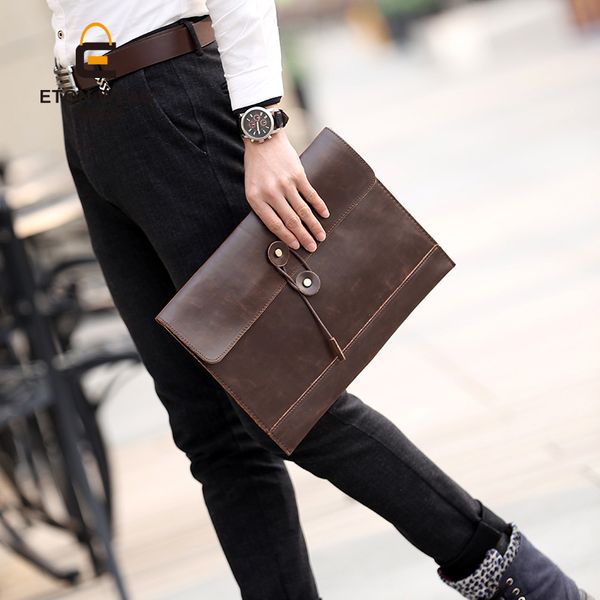 new korean men's bag envelope bag handbag retro package business