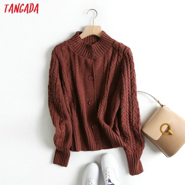 tangada women solid sweater coat autumn winter long sleeve o neck female cardigan sweater vintage outwear bc13, White
tangada women solid sweater coat autumn winter long sleeve o neck female cardigan sweater vintage outwear bc13, White