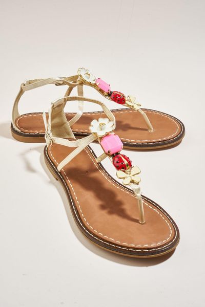 bambi beige women 's sandals h0602111138, Black