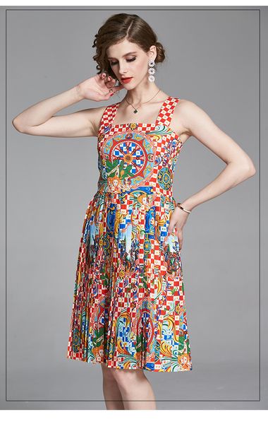 100% polyester fashion vintage printing dresses summer holiday spaghetti strap dress lady and girl's pleated skirts, Black;gray
100% polyester fashion vintage printing dresses summer holiday spaghetti strap dress lady and girl's pleated skirts, Black;gray