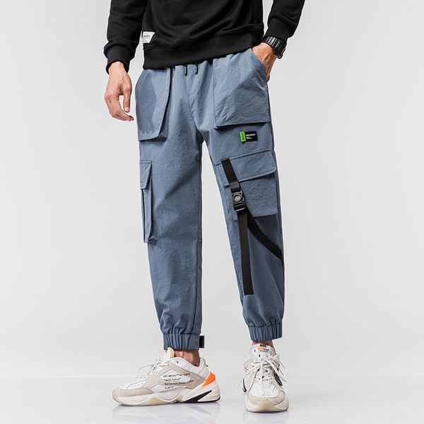2020 spring men's cargo pants solid color ribbon fashion trousers men comfortable jogging classic streetwear casual pants men, Black
2020 spring men's cargo pants solid color ribbon fashion trousers men comfortable jogging classic streetwear casual pants men, Black