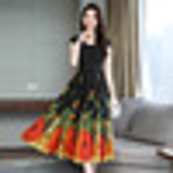 summer women short sleeve dress floral a-line skirt long maxi dress sundress hot, Black;gray
summer women short sleeve dress floral a-line skirt long maxi dress sundress hot, Black;gray