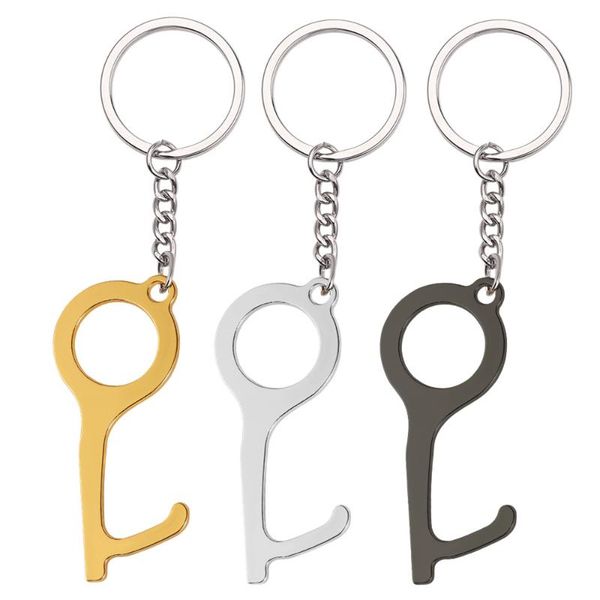 non-contact door opener elevator button door handle switch brass key safety protection no-touch anti-bacteria key ring chain, Silver
non-contact door opener elevator button door handle switch brass key safety protection no-touch anti-bacteria key ring chain, Silver