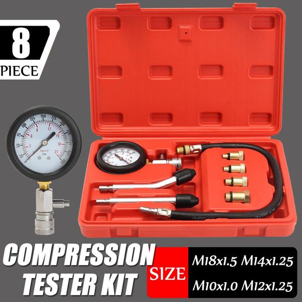 petrol engine pressure gauge tester kit set compression leakage diagnostic compressometer tool for car auto with case
petrol engine pressure gauge tester kit set compression leakage diagnostic compressometer tool for car auto with case