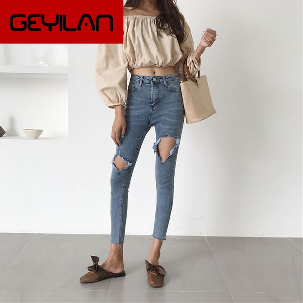 jeans high waist skinny pencil retro hole womens fashion slim korean style zipper pockets ripped denim trousers for women, Blue
jeans high waist skinny pencil retro hole womens fashion slim korean style zipper pockets ripped denim trousers for women, Blue