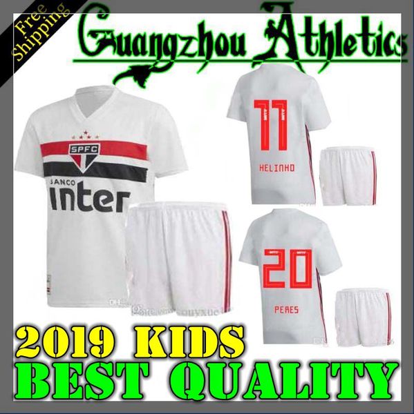 2019 sao paulo kids kits soccer jersey home white 19 20 nene diego souza b. alves 2019 2020 cuevas jucilei children football shirts uniform, Black;yellow
2019 sao paulo kids kits soccer jersey home white 19 20 nene diego souza b. alves 2019 2020 cuevas jucilei children football shirts uniform, Black;yellow