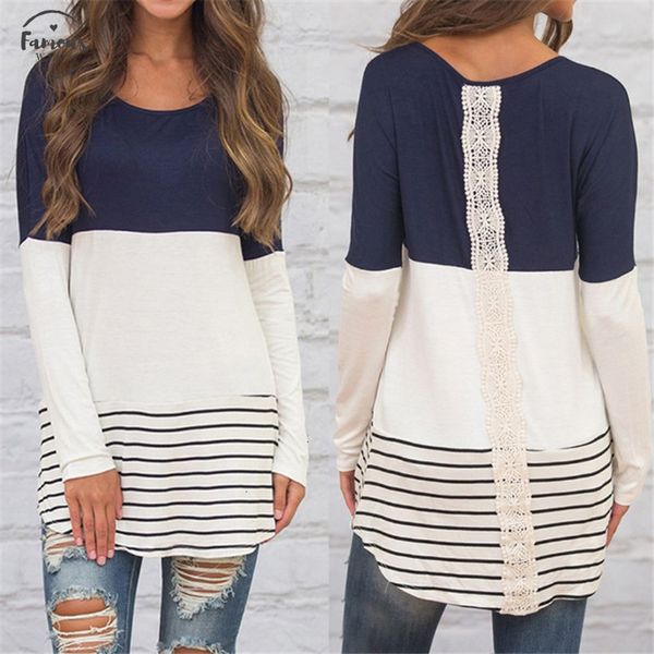 womens and blouses 2019 fashion back lace blouse striped long sleeve blouse tunic shirt jumper blusas femininas, White
womens and blouses 2019 fashion back lace blouse striped long sleeve blouse tunic shirt jumper blusas femininas, White