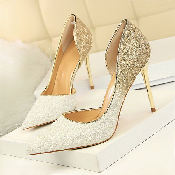 lakeshi women pumps wedding shoes bling extreme high heels women heel shoes gold sequins gradient stiletto ladies shoes, Black
lakeshi women pumps wedding shoes bling extreme high heels women heel shoes gold sequins gradient stiletto ladies shoes, Black