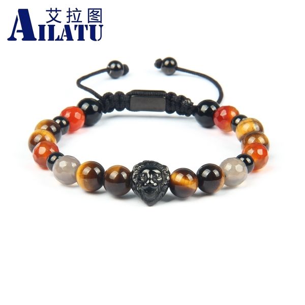 ailatu new stainless steel lion head braiding bracelets panther leopard cz jewelry provide service, Golden;silver
ailatu new stainless steel lion head braiding bracelets panther leopard cz jewelry provide service, Golden;silver