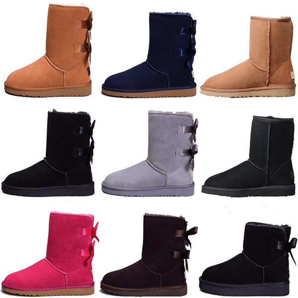 new designer women winter snow boots fashion australia classic short bow boots ankle knee bow girl mini bailey boot 2019 size 35-41, Black
new designer women winter snow boots fashion australia classic short bow boots ankle knee bow girl mini bailey boot 2019 size 35-41, Black