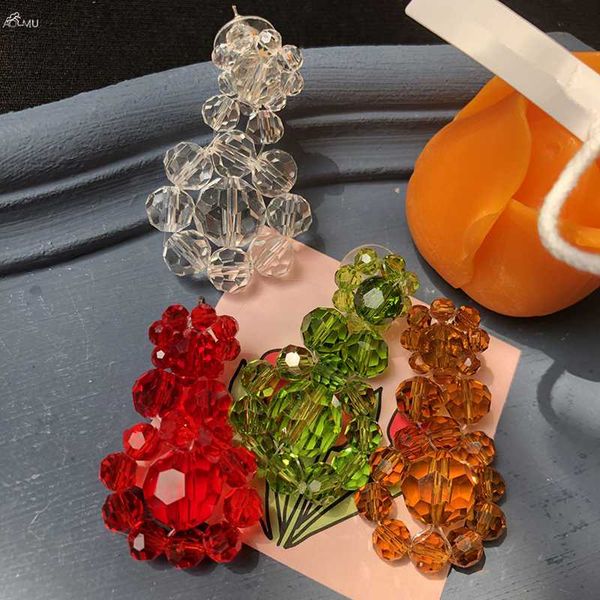dangle & chandelier aomu 2021 handmade beaded flower long earrings for women korea chic hit color crystal party jewelry gift, Silver
dangle & chandelier aomu 2021 handmade beaded flower long earrings for women korea chic hit color crystal party jewelry gift, Silver