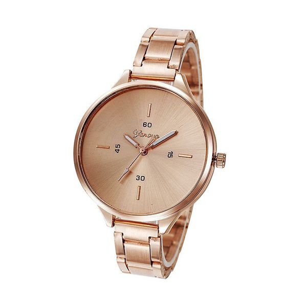 women dress watch simple rose gold quartz watch classic minimalist dial metal bracelet clock, Slivery;brown
women dress watch simple rose gold quartz watch classic minimalist dial metal bracelet clock, Slivery;brown