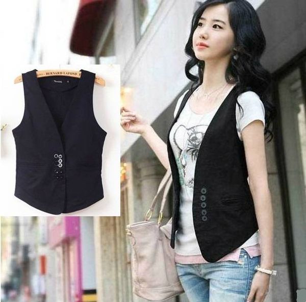 nifullan women vest short solid v-neck thin solid colete gilet femme waistcoat ladies casual all-match coat outwear new, Black;white
nifullan women vest short solid v-neck thin solid colete gilet femme waistcoat ladies casual all-match coat outwear new, Black;white