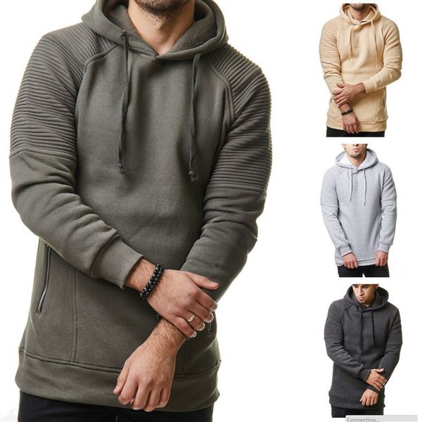 man hoodies the new men's casual sport hoodies triped pleated 2018 new arrival autumn winter male clothing sweatshirts, Black
man hoodies the new men's casual sport hoodies triped pleated 2018 new arrival autumn winter male clothing sweatshirts, Black